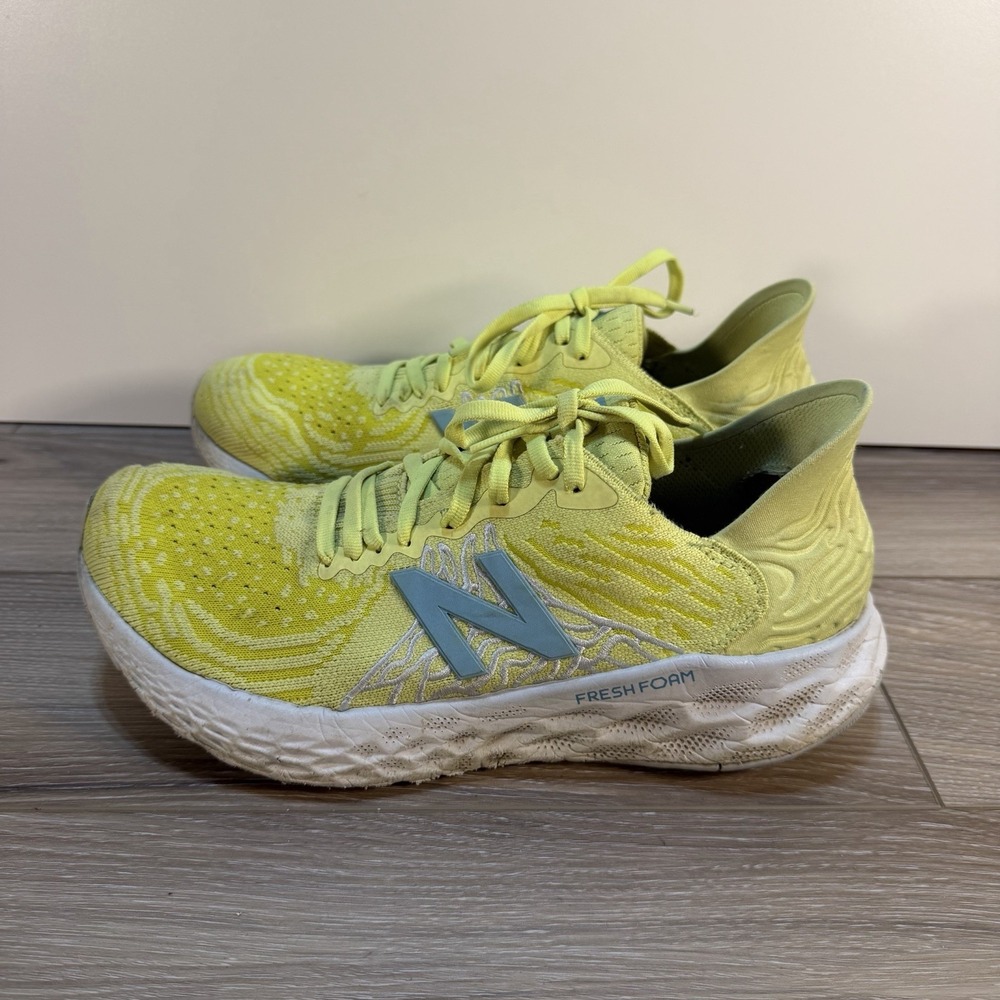 New Balance Fresh Foam 1080v10 Shoes Womens Sz 10 Yellow W1080S10 Sneakers